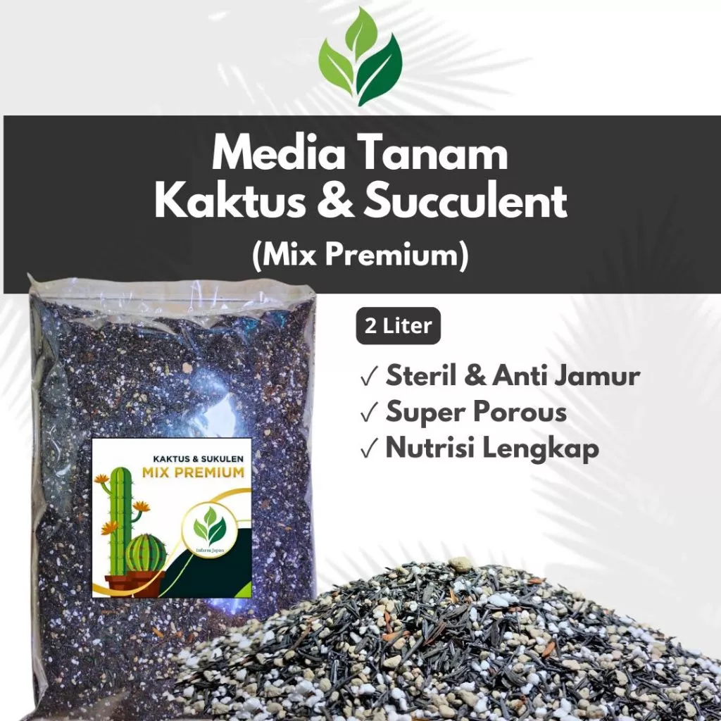 Media Tanam Kaktus Sukulen Mix Premium Media Tanam Super Porous 2 Liter