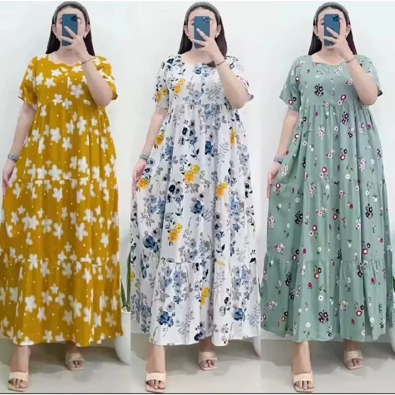 Promo Daster Resleting Termurah / Daster Jumbo Wolfis Poli Katun Sanwos Terlaris