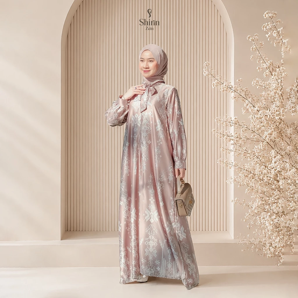 Shirin Zein - Gamis Silk Terbaru 2026 Mewah Elegan Busui & Wudhu Friendly Jumbo Haerumi