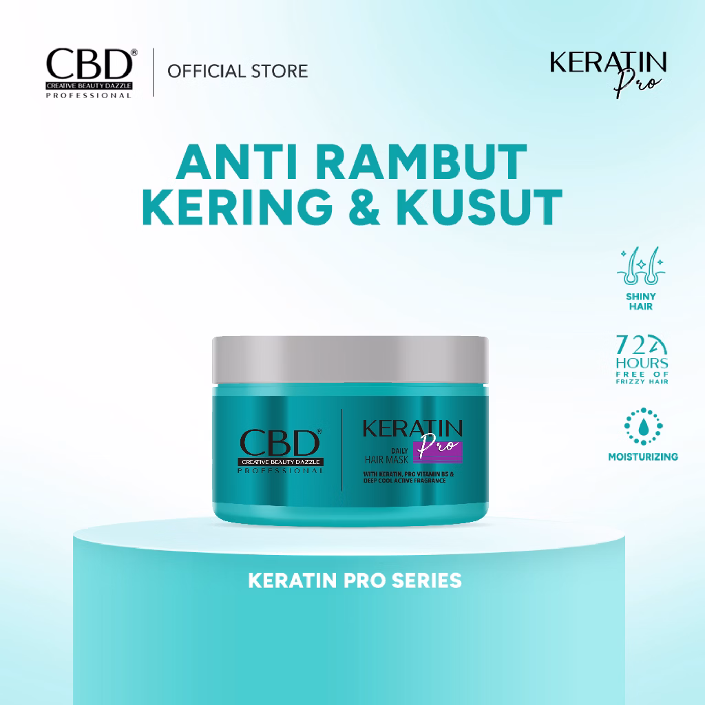 CBD Professional Keratin Pro Daily Use Hair Mask (Masker Rambut) 250gr