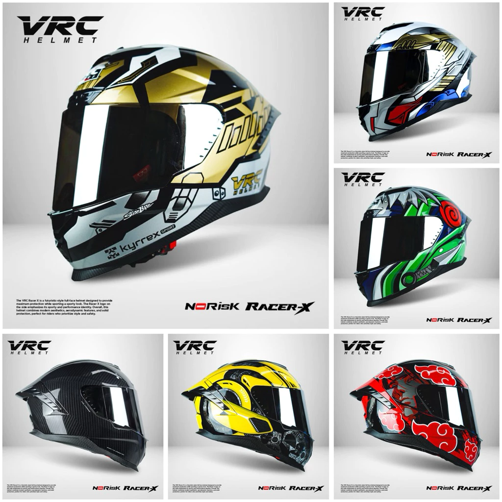 HELM VRC FULL FACE AERODINAMIS PAKET GANTENG KUALITAS PREMIUM ORIGINAL SNI DEWASA