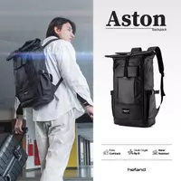 Hefand - Tas Ransel Pria Backpack Aston Tas Laptop Punggung Travelling Outdoor P