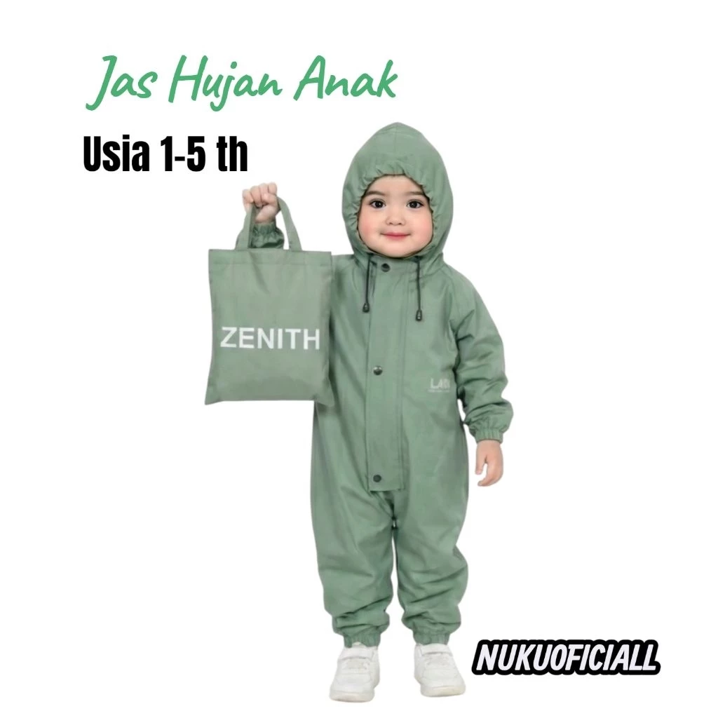 JAS HUJAN JUMPSUIT ANAK LAKI-LAKI DAN PEREMPUAN BAHAN TEBAL ANTI REMBES