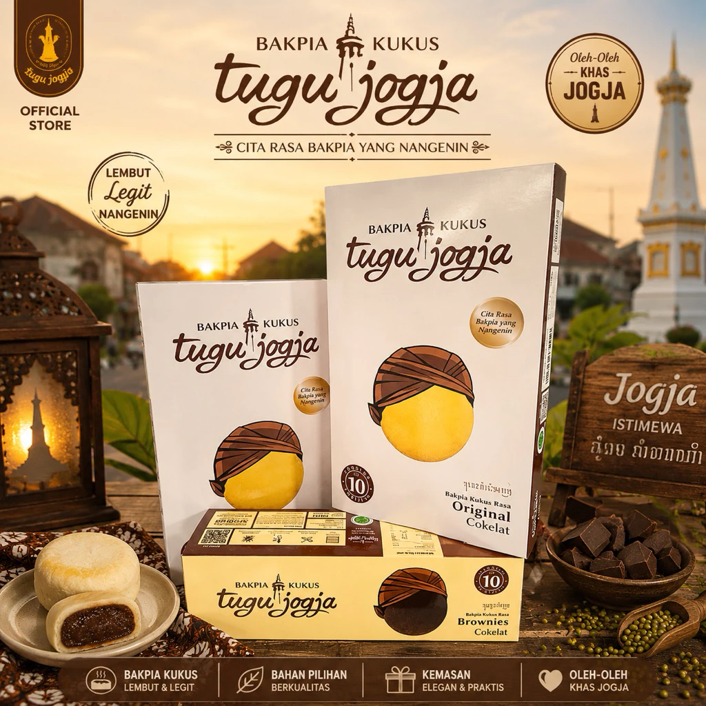 [Isi 10] BAKPIA KUKUS TUGU JOGJA Bakpia Tugu Jogja Terlaris All Varian - Travel Pack  + BUBBLE WRAP
