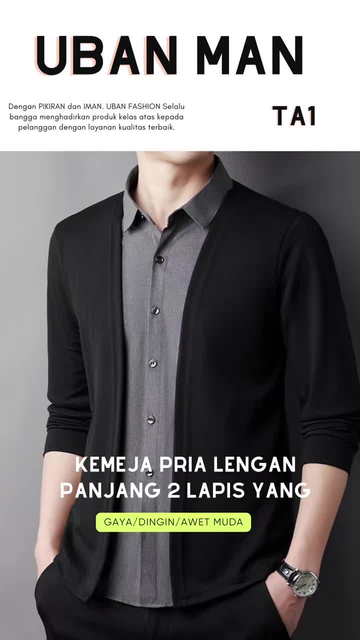 Kemeja remaja 2 lapis beli sekarang dengan harga diskon #kemeja #hitam