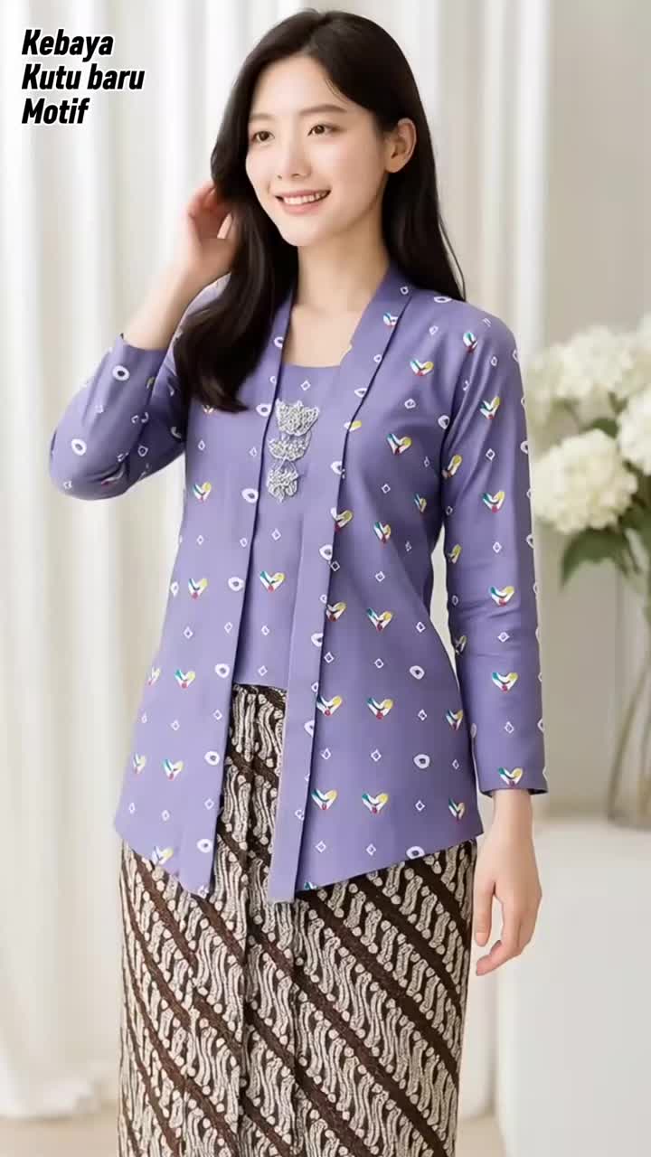 Atasan kebaya kutu baru motif #trendoutfits #kebayamodern #kebaya #kebayakartini #kebayakutubaru