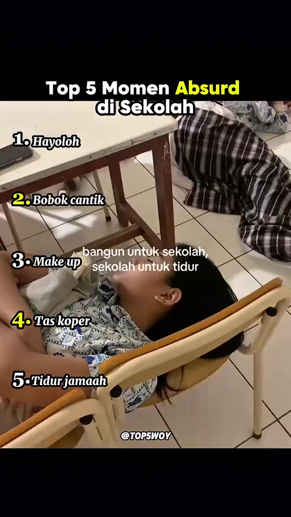 Top 5 Momen Absurd Disekolah 🤣 #hiburan #ngakak #lucu #videolucu #videokocak