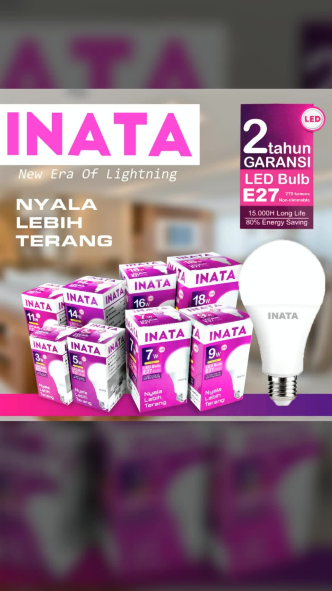 Lampu Inata Garansi 2 tahun #lampuinata #RacunShopee #SpillRacunShopee #SpillBawaBerkah #ViralDiShopeeVideo