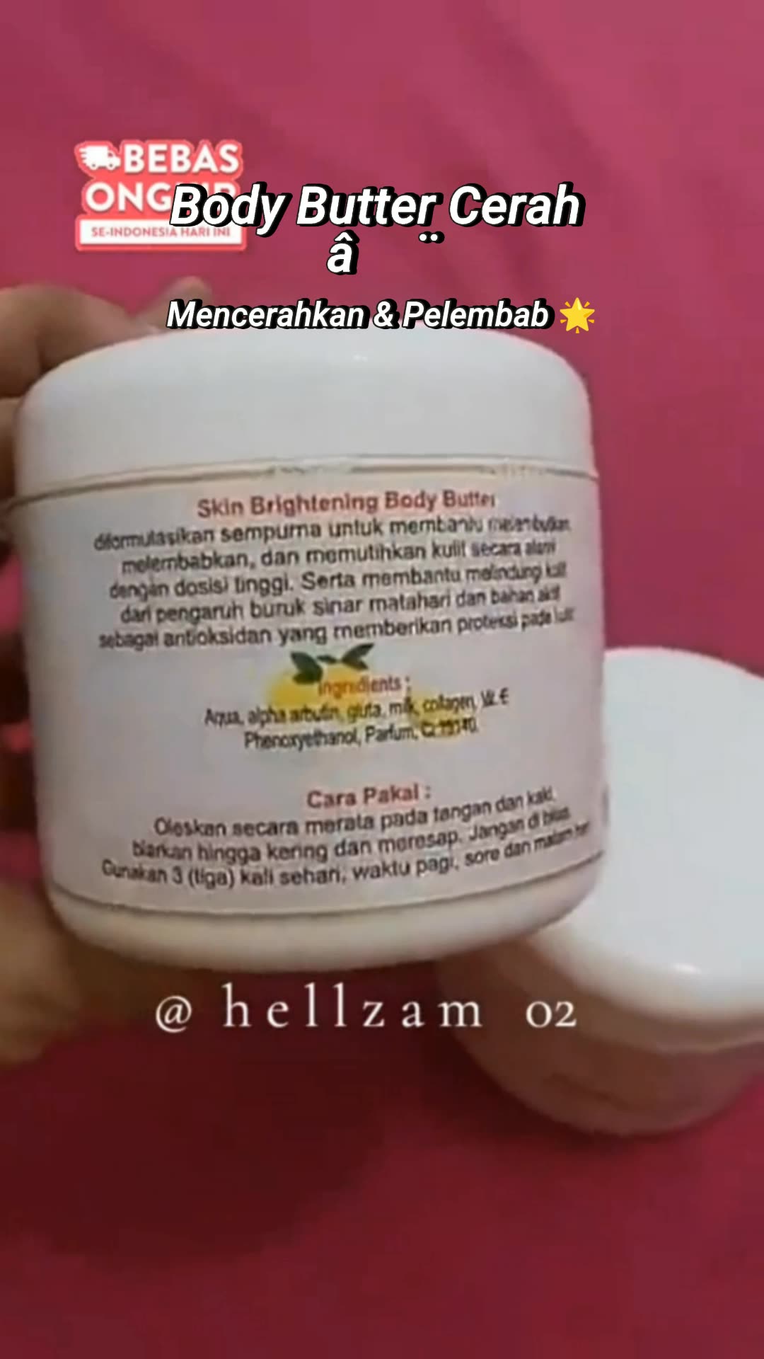 Body Butter Cerah #bodybutter #bodylotion #bodycareroutine #bodycare #RacunShopee #shopeevideo