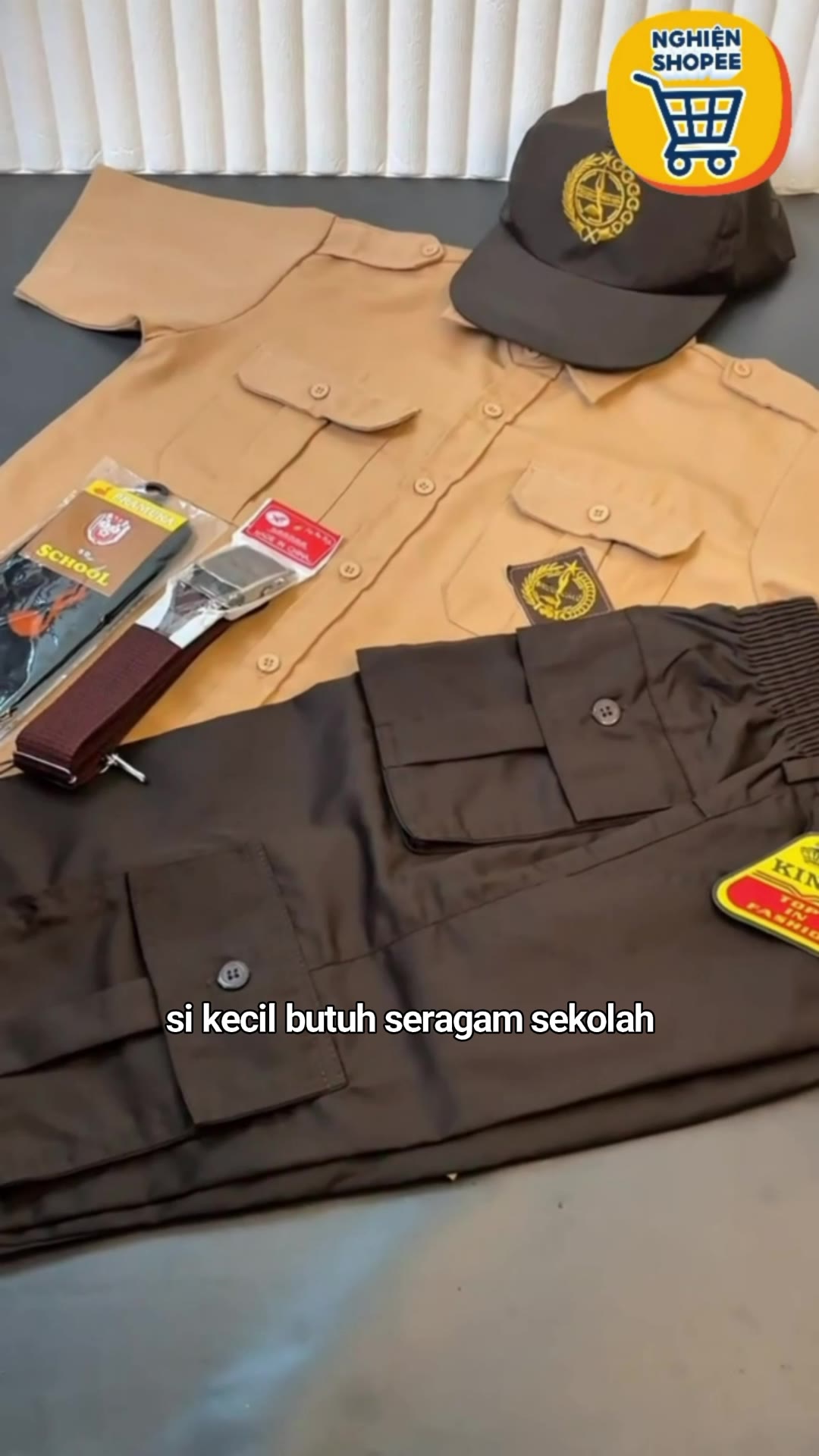 Seragam Pramuka SD lengkap topi dan tas #seragamsekolah #pramuka #seragampramuka