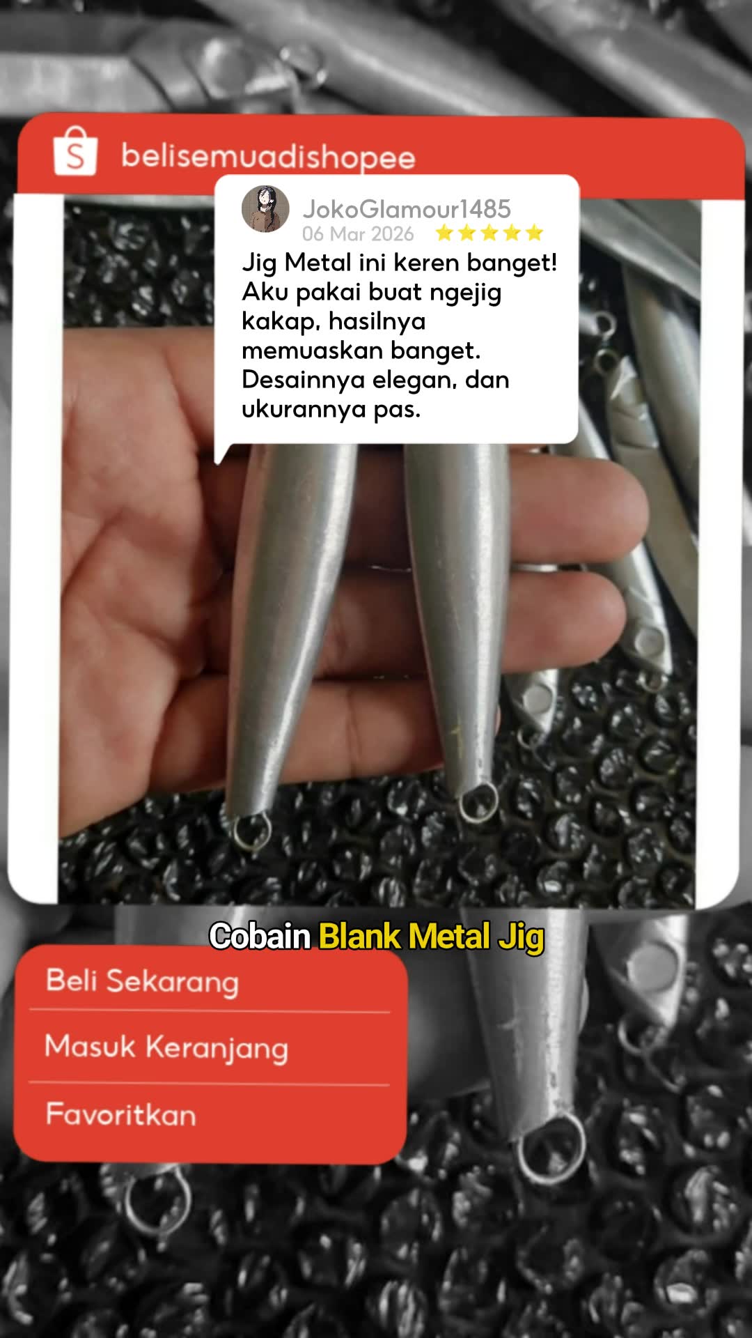 blank metal jig para slim #blankmetaljig #metaljig #mancingmania #RacunShopee