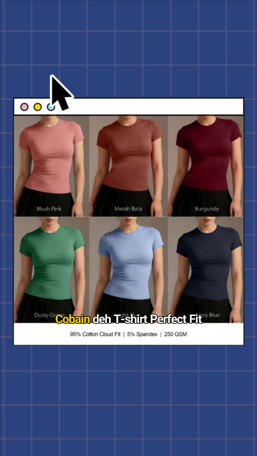Perfect Fit Women's Basic Top Fitted Tshirt #kaoswanita #kaoscewek #kaoswanitamurah #kaoswanitakekinian #RacunShopee