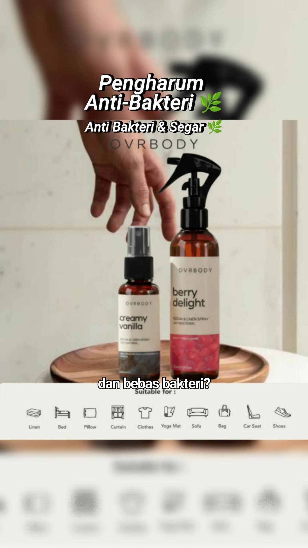 OVRBODY ROOM & LINEN SPRAY #RacunShopee #SpillRacunShopee #DiskonRacunShopee #ViralDiShopeeVideo #GakNyeselBeliIni