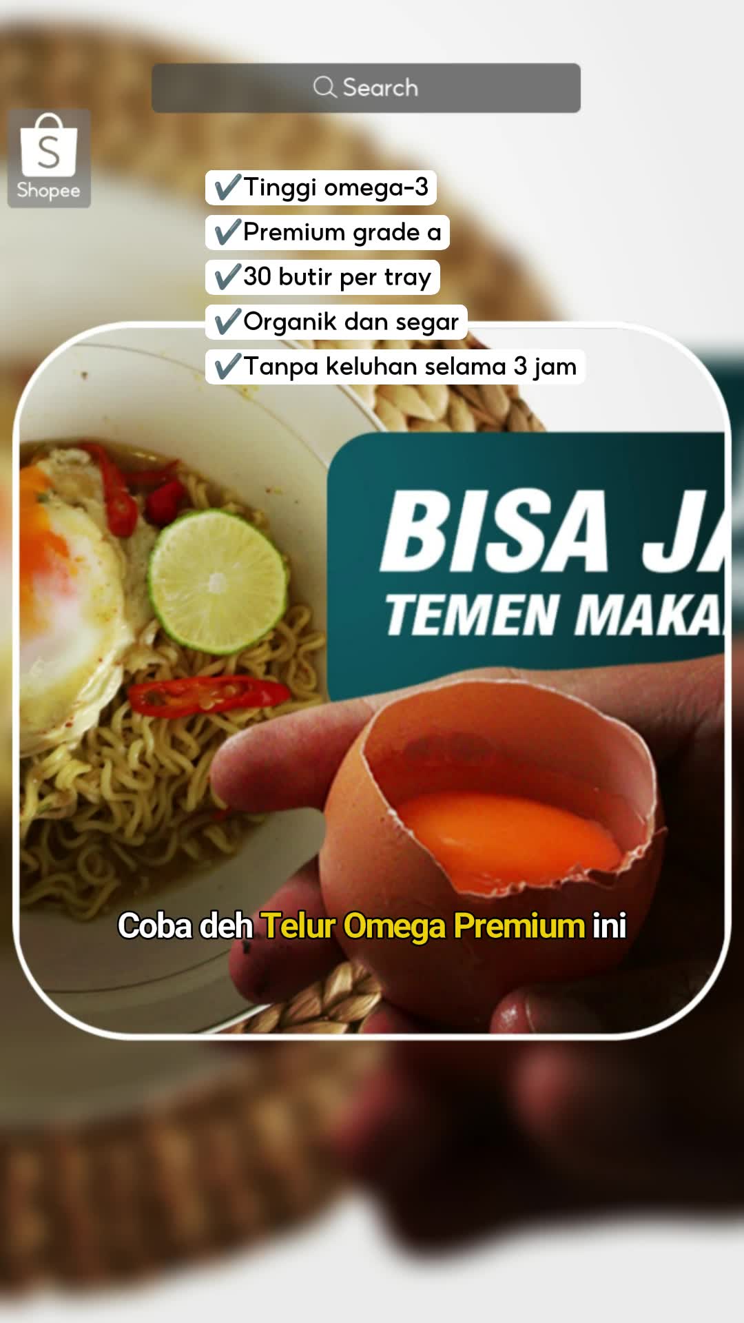 Telur omega premium #teluromega #telurpremium #telurorganik #RacunShopee #shopeevideo #Cashback40Persen #fyp #ViralDiShopeeVideo #viral #trending