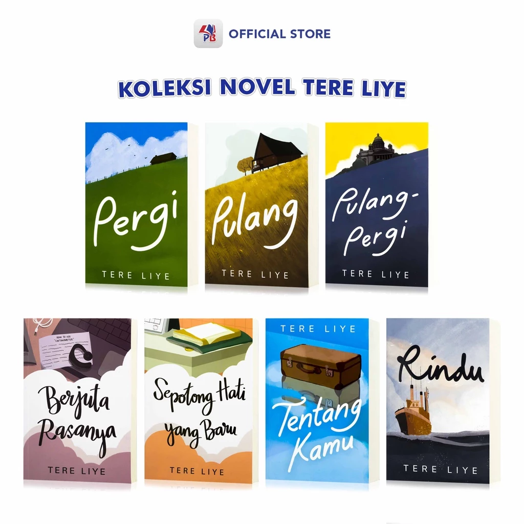 Buku Novel Tere Liye : Berjuta Rasanya /Tentang Kamu /Pergi / Pulang / Sepotong Hati Yang Baru / Pulang Pergi / Rindu Original Best Seller