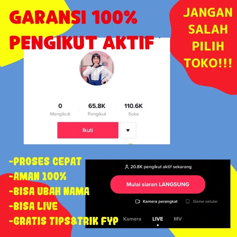 Akun Tik Tok Murah Real Hasil Fyp 4kun Pengikut