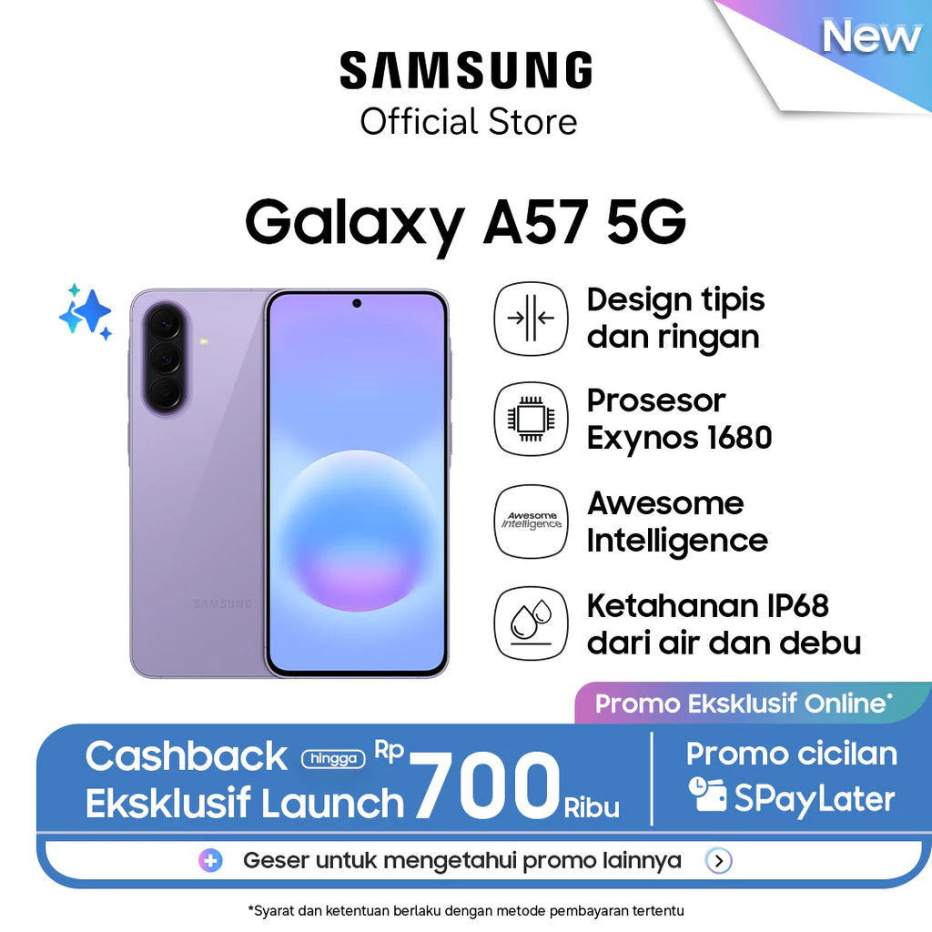 Samsung Galaxy A57 5G Awesome Lilac